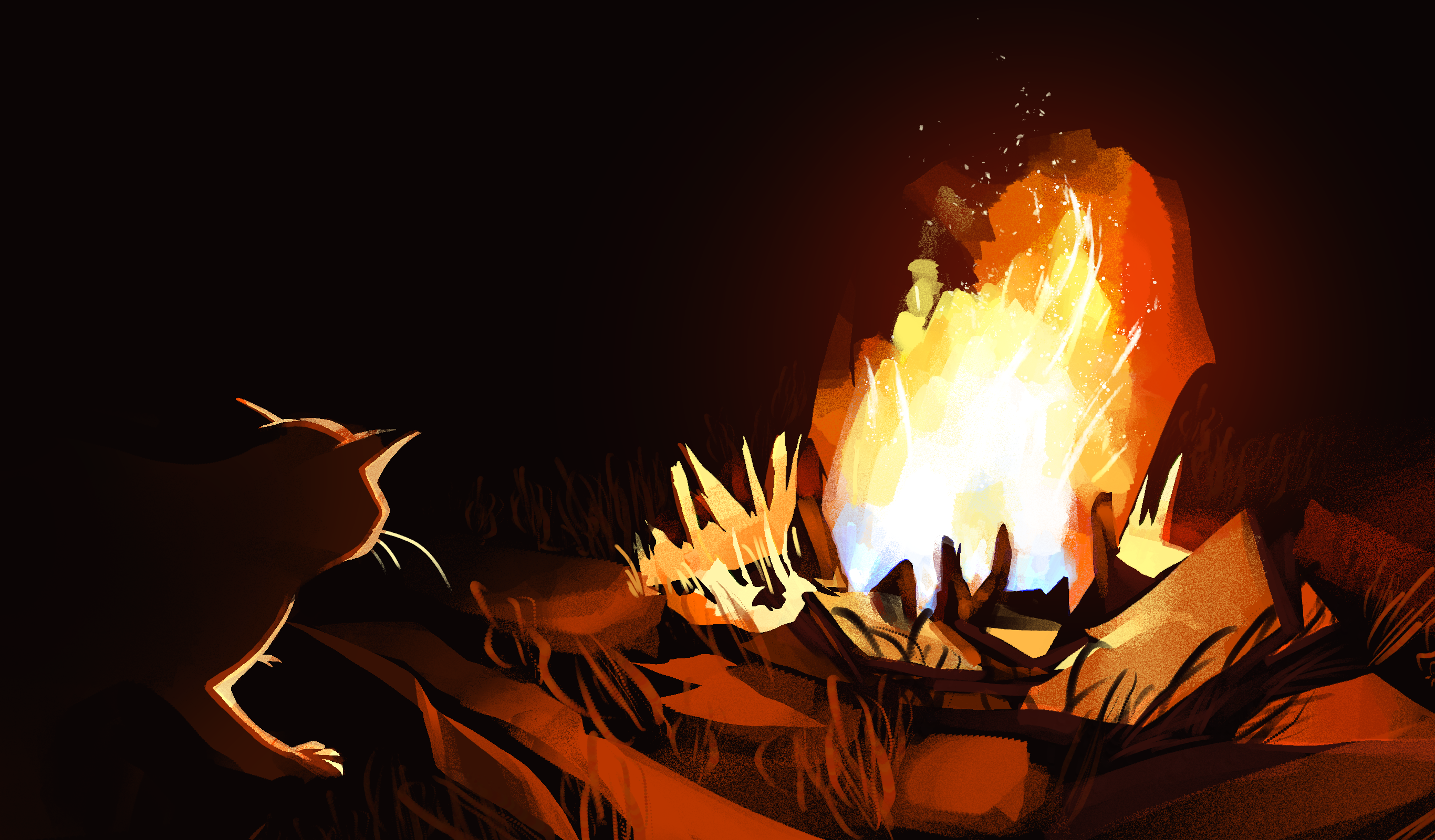artwork: fire for a cat